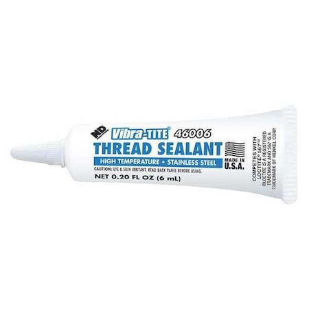 Thread Sealant, White, Paste, 6 mL Tube