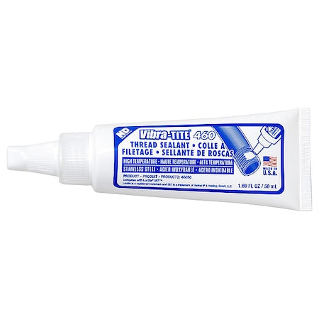 Pipe Thread Sealant, 460, White, Paste, 1.7 fl oz, Tube