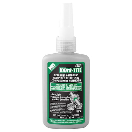 Retaining Compound, 542 Series, Green, Liquid, 50ml, Bottle