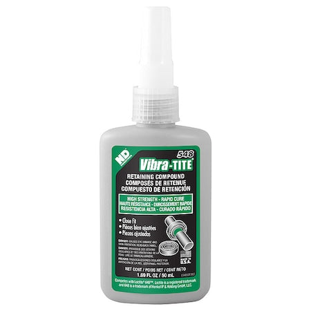 Retaining Compound, 548 Series, Green, Liquid, High Strength, 50 mL Bottle