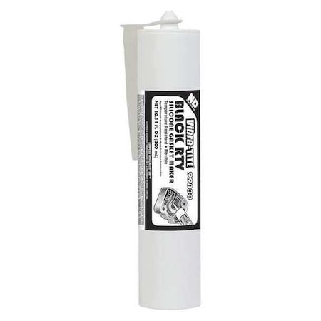 Silicone Gasket Sealant, 300 mL, Black, Temp Range -65 to 500 Degrees F