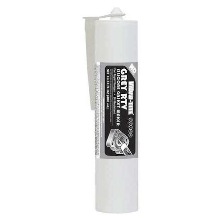 Silicone Gasket Sealant, 300 mL, Gray, Temp Range -65 to 500 Degrees F