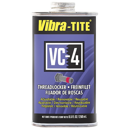 Reusable Threadlocker, VIBRA-TITE VC-4, Red, High, Liquid, 8.45 fl oz, Can