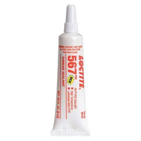 Pipe Thread Sealant 0.2 fl oz, Tube, 567, Off-White, Paste