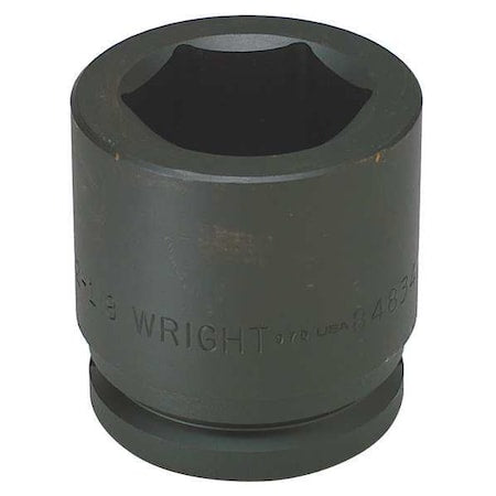 Impact Socket,1-1/2 In Drive,48mm,6 pt, Black Oxide