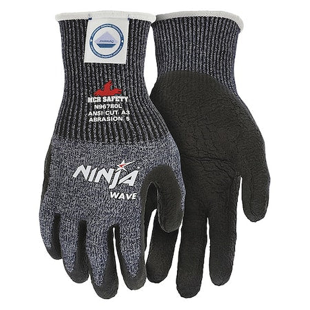 Cut Resistant Coated Gloves, Cut Level A3 ,Dipped ,Nitrile ,Smooth ,M 1 PR