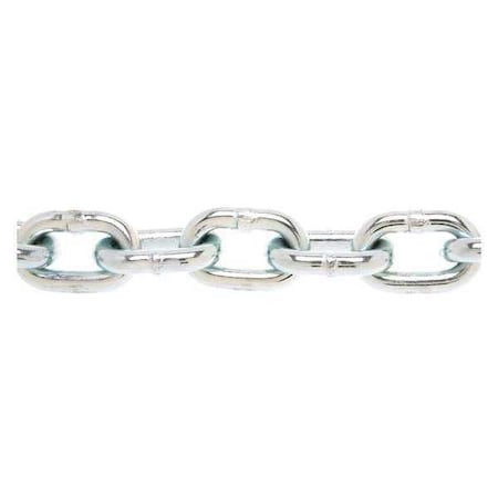 Chain,20ft,1/4in,Proof Coil,Zinc Plated