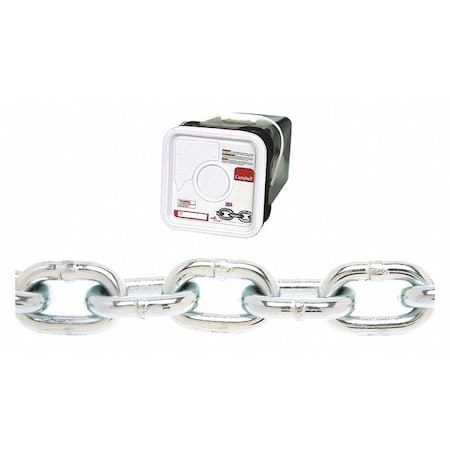 3/16" Grade 30 Proof Coil Chain, Galvanized, 150' per Square Pail
