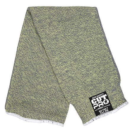 Cut-Resistant Sleeve: ANSI/ISEA Cut Level A6, 18 in Length, Green, Knit Cuff