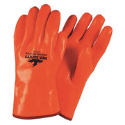 6712F Chemical Resistant Gloves, Foam, 12 in L, 105.0 mil, High-Visibility Orange, L, 12 PK