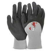 Coated Gloves, Foam Nitrile, Foam, 3/4 Dip, 0 Abrasion Level, Gray, XL (10) 1 PR