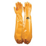 Predaflex Chemical Resistant Gloves, Nitrile, 25 in L, 40.00 mil, Yellow, S, 1 PR