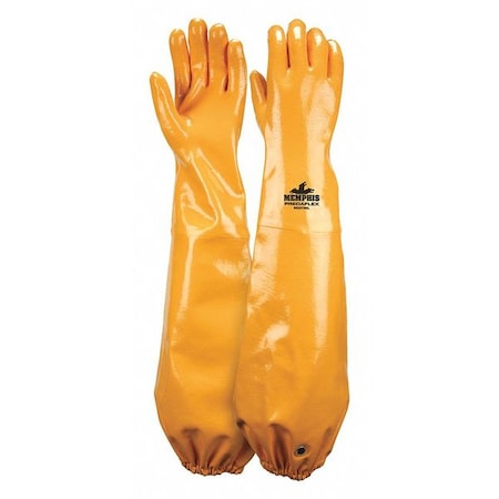 Predaflex Chemical Resistant Gloves, Nitrile, 25 in L, 40.00 mil, Yellow, XL, 1 PR