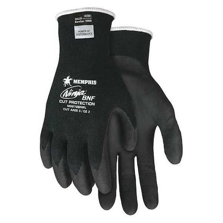 Cut Resistant Coated Gloves, Cut Level A3 ,Nitrile ,Sandy ,S 1 PR