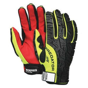 Predator Multi-Task Hi-Vis Mechanics Gloves, Polyurethane Coated Synthetic Palm, Spandex Back, 2XL