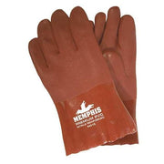 6451S Chemical Resistant Gloves, PVC, 10 in L, Not Rated, Red, L, 12 PK