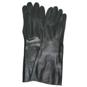 6528S Chemical Resistant Gloves, PVC, 18 in L, Not Rated, Black, L, 12 PK