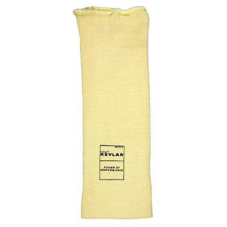 Cut-Resistant Sleeve: ANSI/ISEA Cut Level A3, Kevlar ( 7 ga ), Yellow, Knit Cuff, 10 in Length