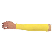 Cut-Resistant Sleeve: ANSI/ISEA Cut Level A3, Kevlar ( 7 ga ), Yellow, Knit Cuff, 22 in Length