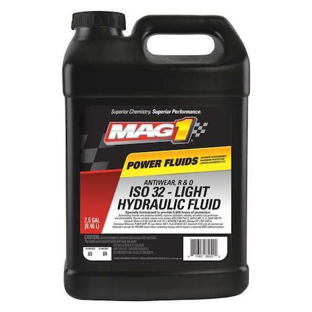 2.5 gal Jug, Hydraulic Oil, 32 ISO Viscosity, 10W SAE