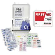 First Aid Kit and Housing, Plastic 64 Components, 1 People Served
