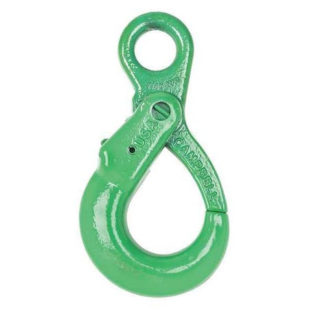 9/32" Cam-Alloy Eye Self Locking Hook, Grade 100, Painted Green