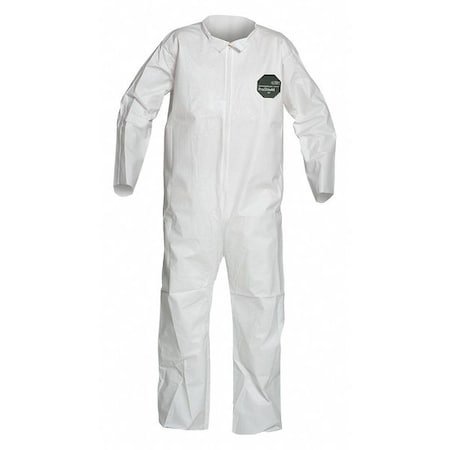 50 Coverall. Collar. Open Wrists and Ankles. White. 2X