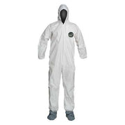 50 Coverall. Standard Fit Hood. Elastic Wrists. White. MD