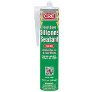 Silicone Sealant, 10 oz, Cartridge, Clear, Silicone Base, Food Zone