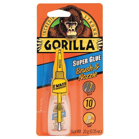 Construction Adhesive, Super Glue Brush & Nozzle Series, White, 9 oz, Cartridge
