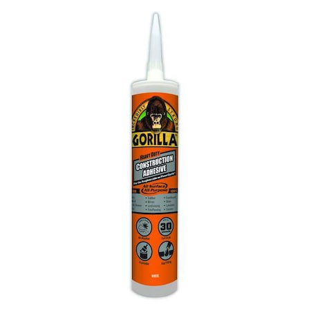 Construction Adhesive, Heavy Duty Series, Clear, 9 oz, Cartridge