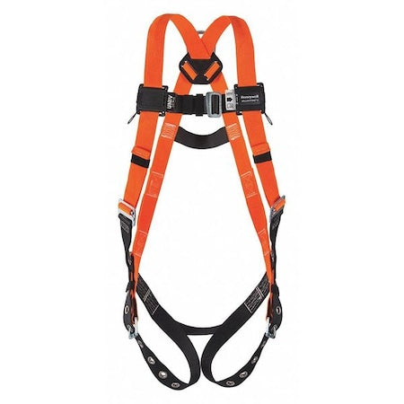 Titan II Full Body Harness, Vest Style, Polyester, Orange, Size L/XL