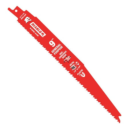 9 in x 8/14 TPI Reciprocating Saw Blade, 200 PK
