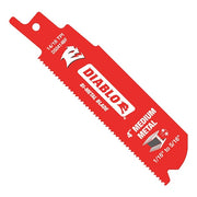 4in L x 14/18 TPI Metal Cutting Coated Reciprocating Saw Blade, 5PK