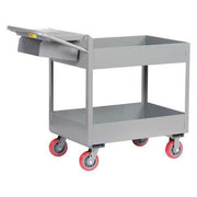 Order-Picking Utility Cart with Deep Lipped Metal Shelves, Steel, 3,600 lb Load Capacity, 2 Shelves