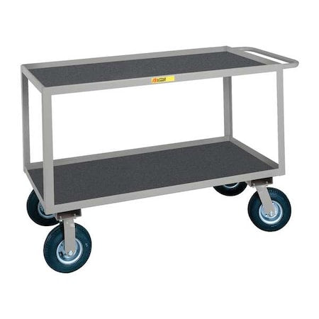 Instrument Cart with Lipped Metal Shelves, Steel, 1,200 lb Load Capacity, 2 Shelves, 53 1/2 in L
