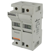 Fuse Holder, 0 to 30A Amp Range, 600V AC/DC Volt Rating, 2 Poles, Box Lug