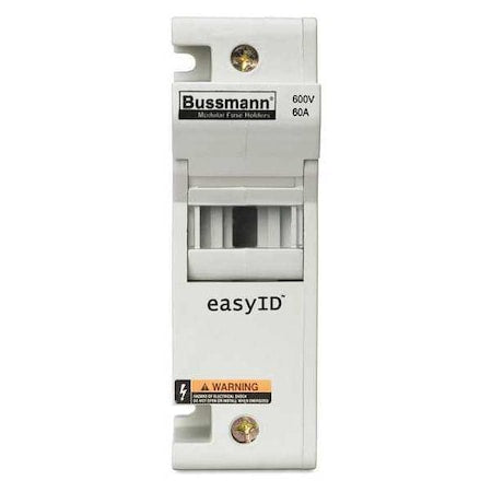 Fuse Holder, 31 to 60A Amp Range, 600V AC/DC Volt Rating, 2 Poles, Box Lug