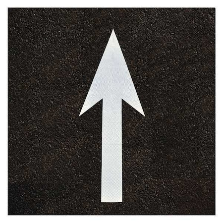 Straight Arrow Symbol Tape, Retroreflective Polymer, 72 in Length, 24" Width, 1/16 in Height