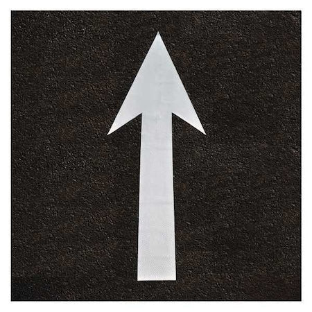 Straight Arrow Symbol Tape, Retroreflective Polymer, 115 in Length, 38.4" Width, 1/16 in Height
