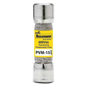 Midget Fuse, Fast-Acting, 15A, Not Rated, Non-Indicating, 50kA at 600V DC