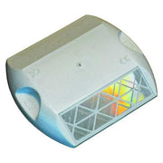 Pavement Marker, Retroreflective Polymer, 4 in Length, 3 3/4 in Width, 5/8 in Height, White, Epoxy