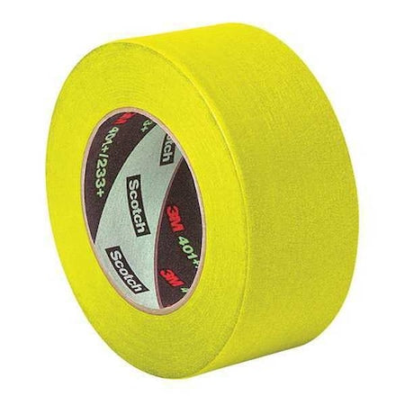Painter's Tape, 1 1/2 in W x 120 yd L, 6.3 mil Thick, Yellow, Rubber Adhesive, 24 PK