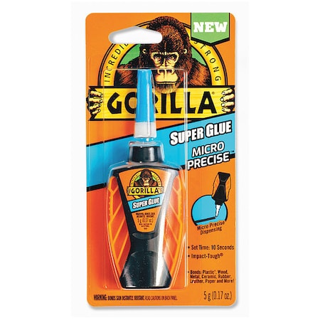 Instant Adhesive, Super Glue Micro Precise Series, Clear, 0.52 oz, Tube