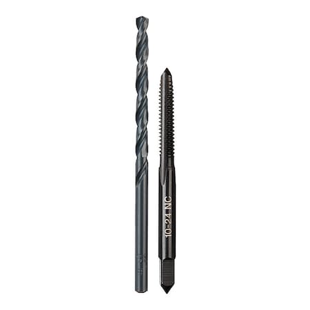 10-24 NC Straight Flute Plug Tap & No. 25 Drill Bit