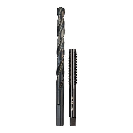 3/8"-16 NC Straight Flute Plug Tap & 5/16" Drill Bit