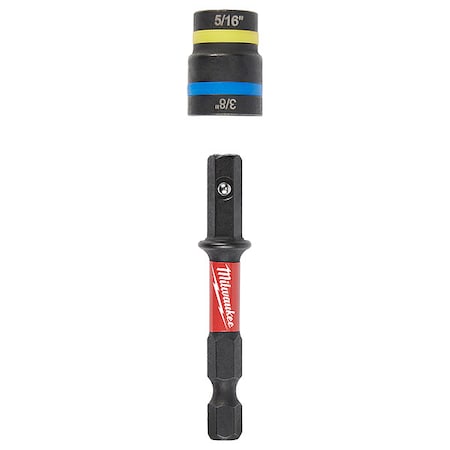 SHOCKWAVE Impact Duty 5/16 in and 3/8 in x 2-1/2 in QUIK-CLEAR 2-in-1 Magnetic Nut Driver