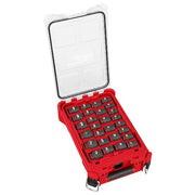27 pc. SHOCKWAVE Impact Duty 1/2" Drive SAE & Metric Standard Socket Set, PACKOUT Compact Organizer