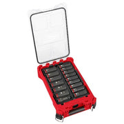 1/2 in Drive Socket Set Metric, SAE 16 Pieces 10 mm to 24 mm , Chrome