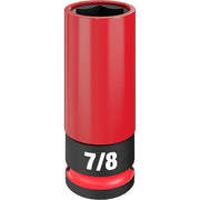 1/2 in Drive Lug Nut Wheel Socket Deep Socket, Black Phosphate, Lug Nut Wheel Plastic,7/8 in Sz
